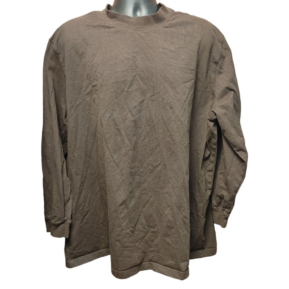 Harbor Bay Women's Gray Long Sleeve Basic Top 3XL